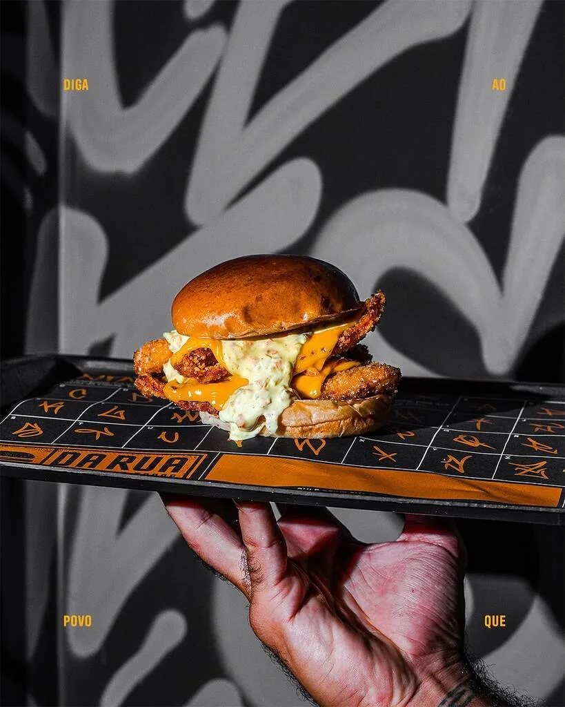 hambúrguer da hamburgueria em Moema Burger da Rua