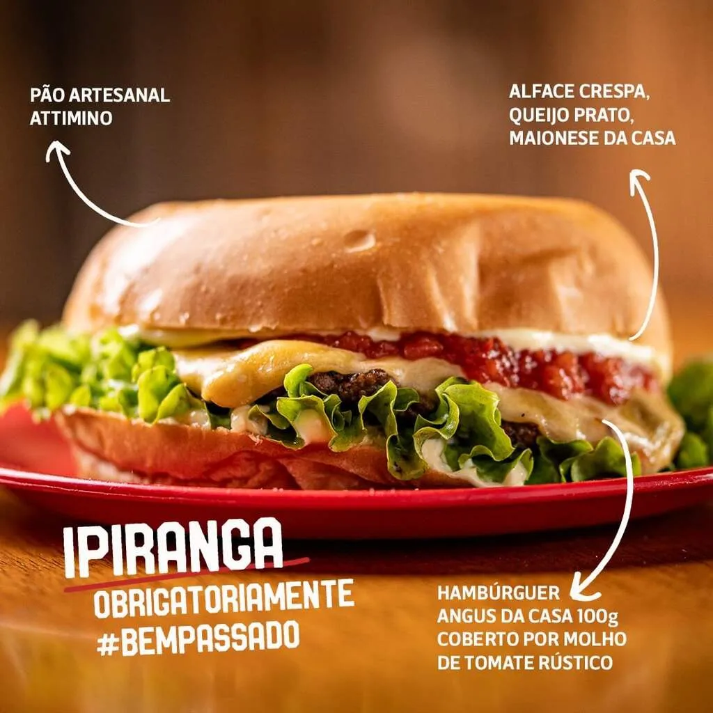 hambúrguer da hamburgueria Tradi em Moema