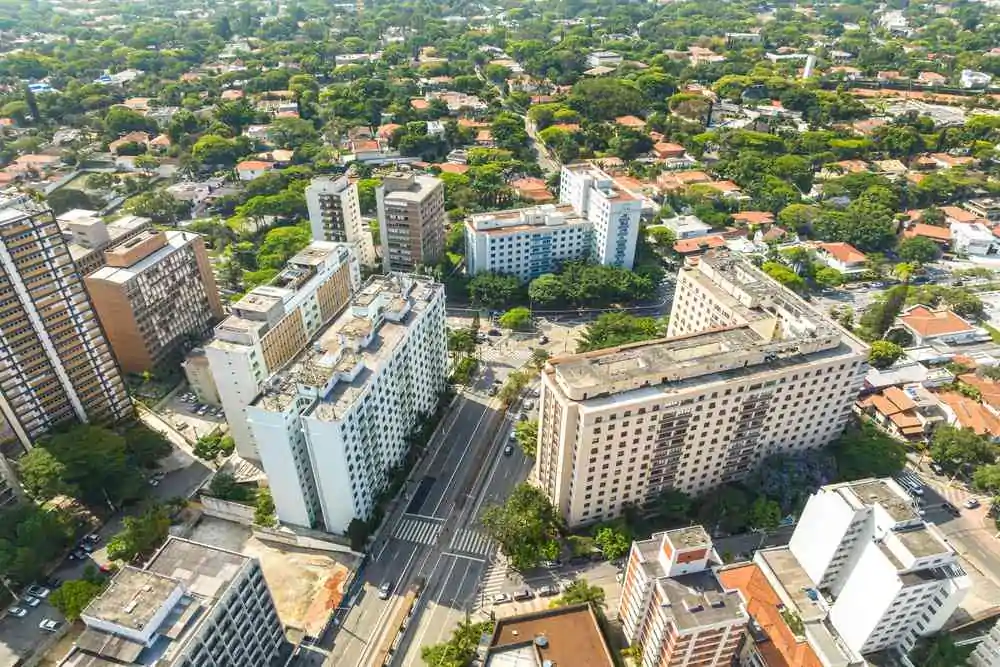 Imagens aéreas de bairros da zona sul