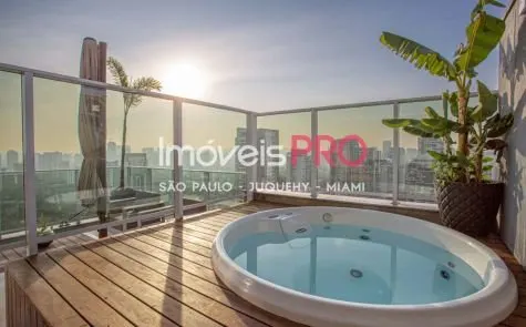 Cobertura para alugar com 1 quarto e 93 m² em Brooklin, São Paulo — foto 1 (Ref. IP13991)