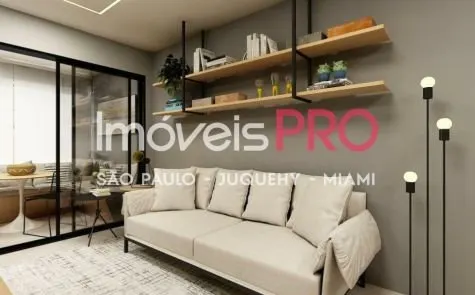 Apartamento para alugar com 1 quarto e 42 m² em Campo Belo, São Paulo — foto 1 (Ref. IP23901)